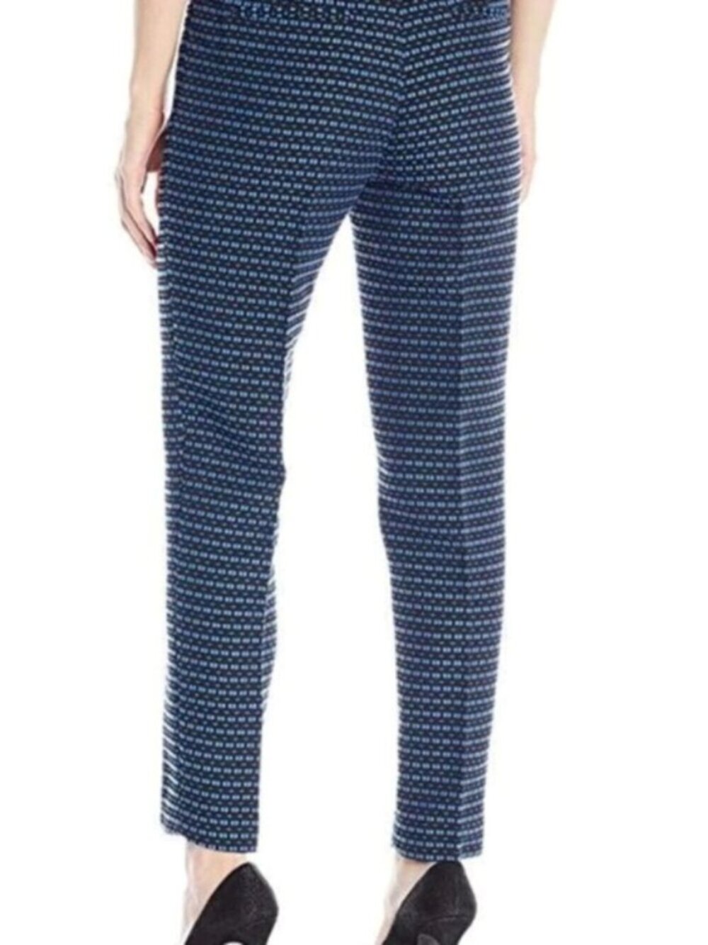 ANNE KLEIN Cigarette Pants Black Blue Size 4 - Picture 2 of 9